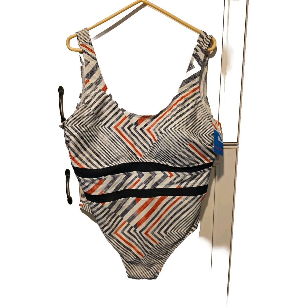 Sun and Sea Red, White, and Blue One-Piece Women's. New With Tags. Size 24
